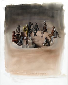 Agrandir l'image : Dessin numéro 53 : Chevaliers de la table ronde, 1985